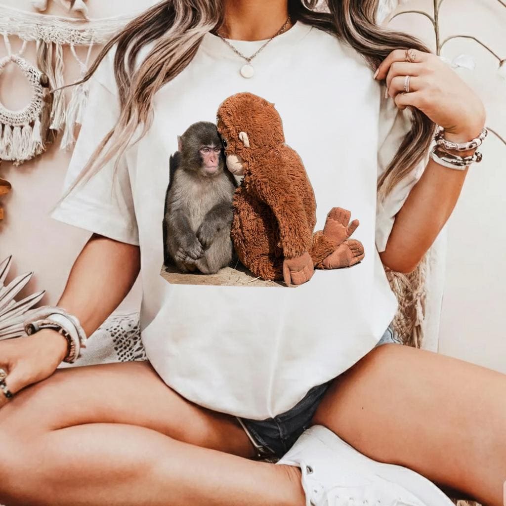 Baby Monkey Punch Comfort Colors Shirt, Animal Lover Gift, Cute Monkey T-Shirt, Team Punch