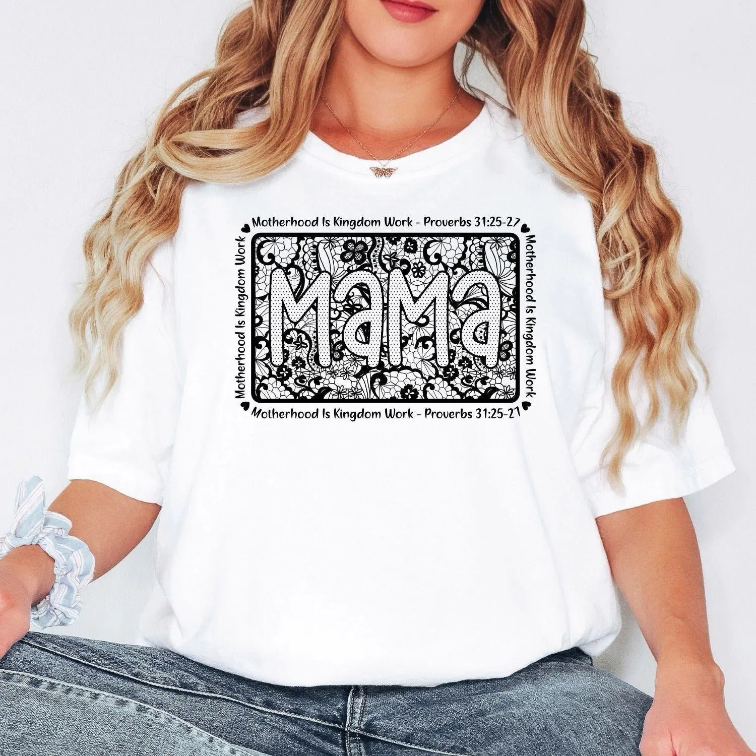 Comfort Colors® Mama Christian Shirt, Motherhood Is Kingdom Work Shirt, Bible Verse Mom Gift