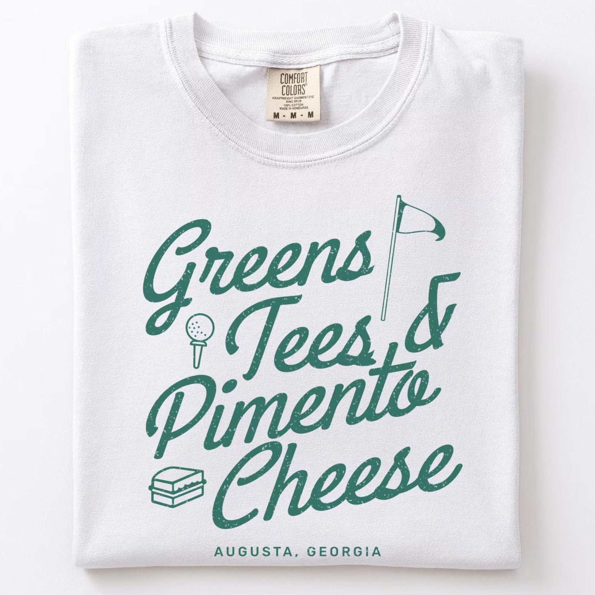 Comfort Colors® Greens Tees Pimento Cheese Shirt, Augusta Georgia Golf Tee, Vintage Golf Shirt