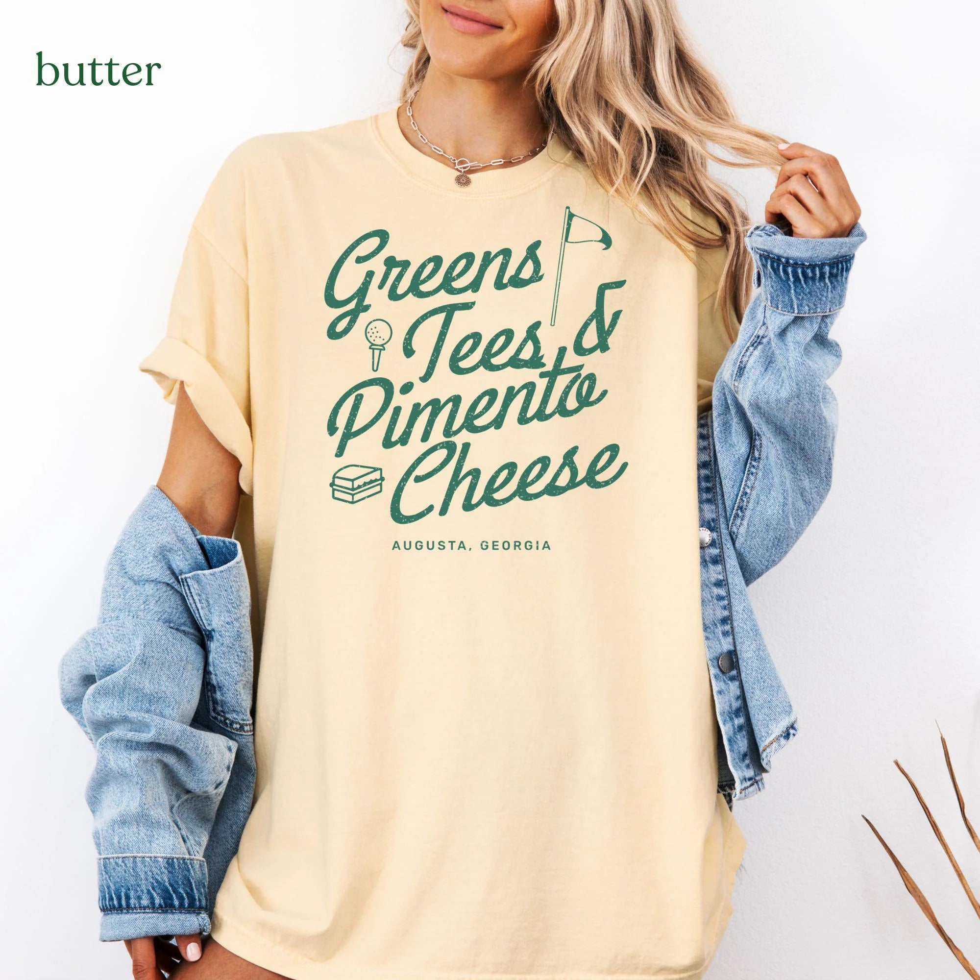 Comfort Colors® Greens Tees Pimento Cheese Shirt, Augusta Georgia Golf Tee, Vintage Golf Shirt