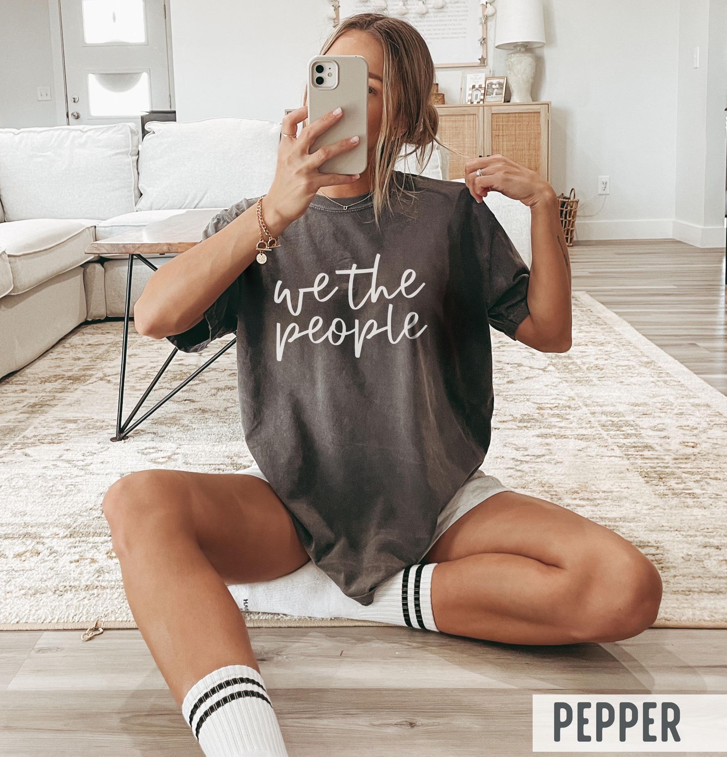 Comfort Colors We The People Shirt : Minimalist Constitution Tee