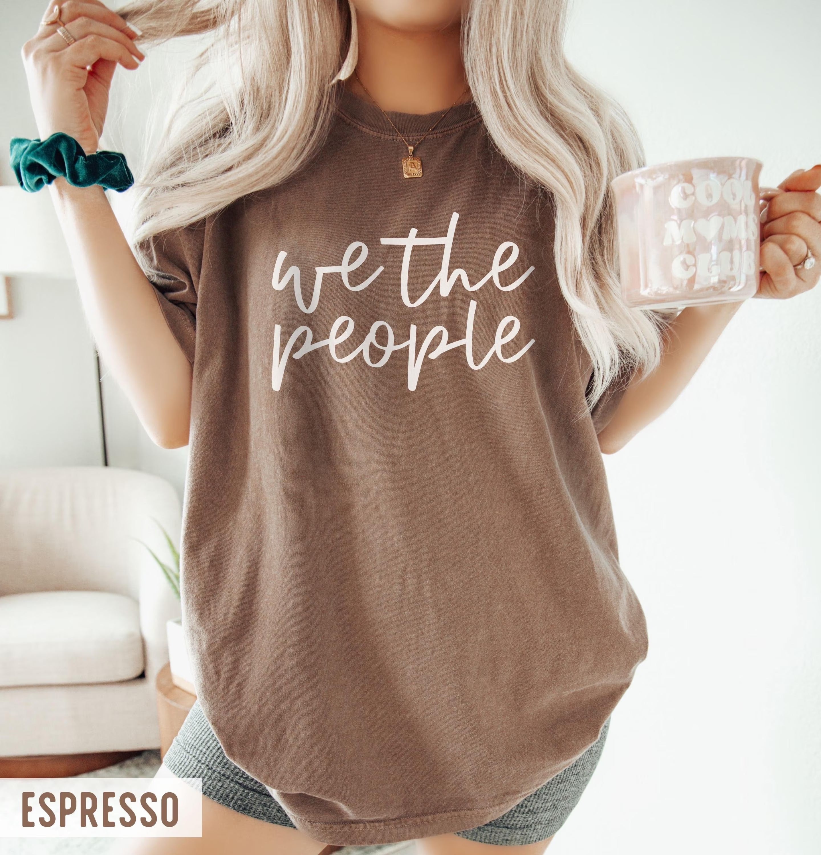 Comfort Colors We The People Shirt : Minimalist Constitution Tee