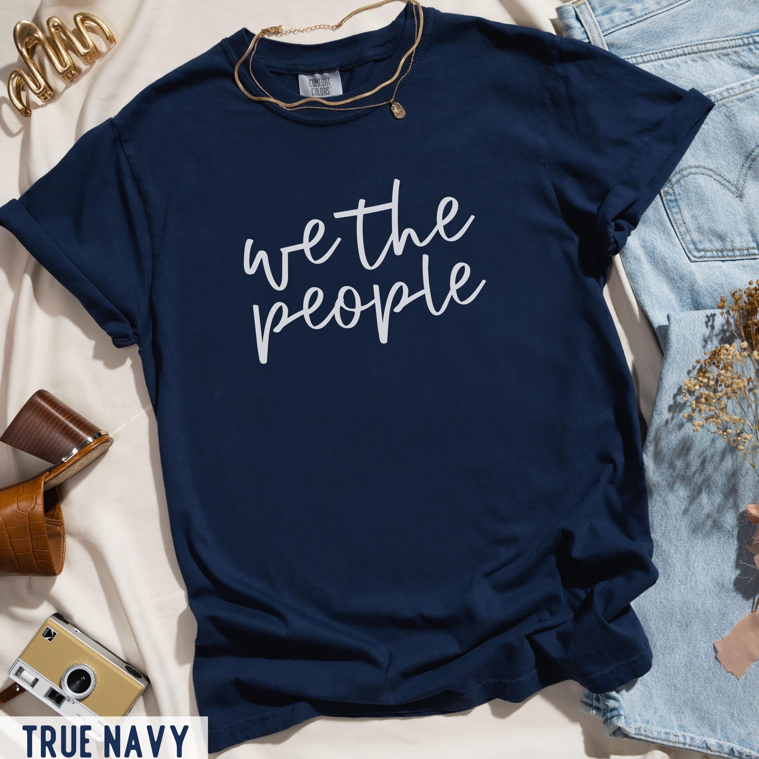 Comfort Colors We The People Shirt : Minimalist Constitution Tee