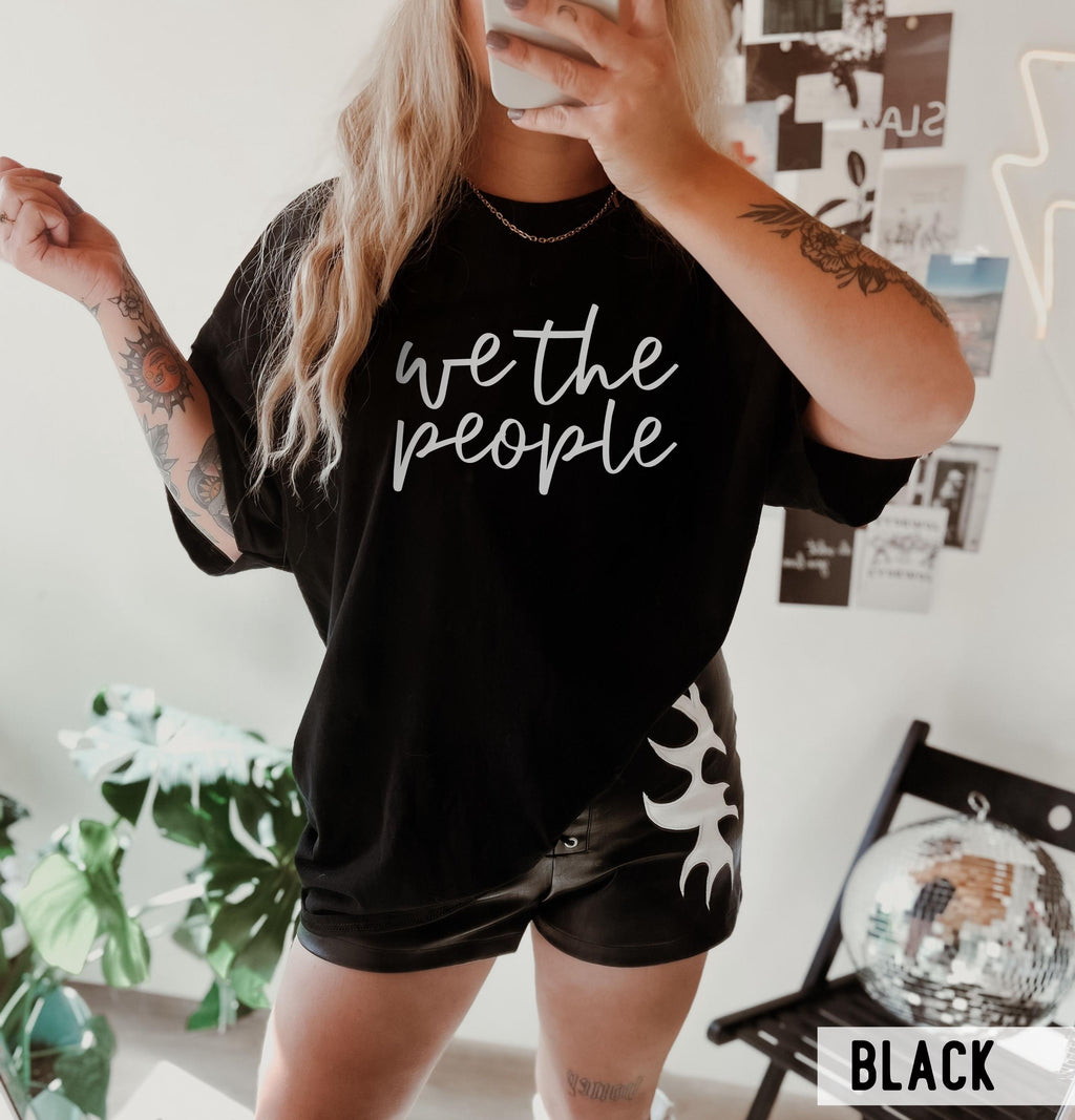 Comfort Colors We The People Shirt : Minimalist Constitution Tee