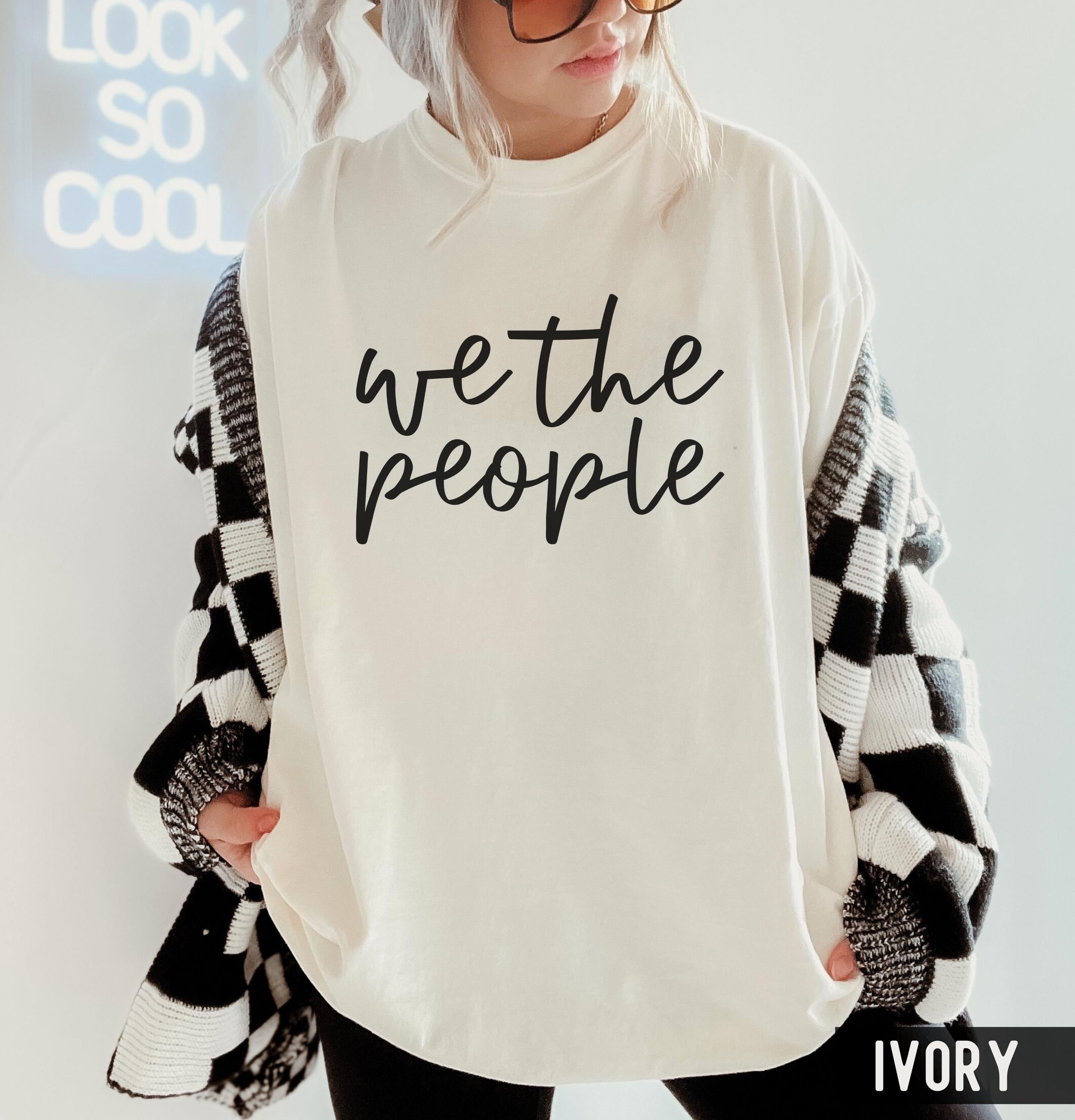 Comfort Colors We The People Shirt : Minimalist Constitution Tee